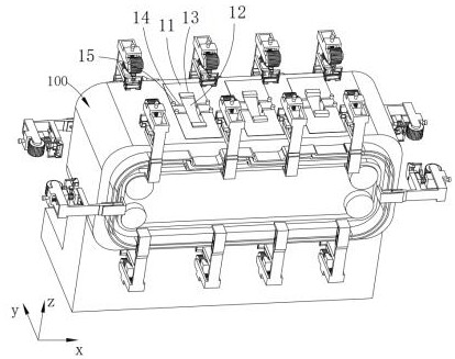 A single-power multi-die stamping machine