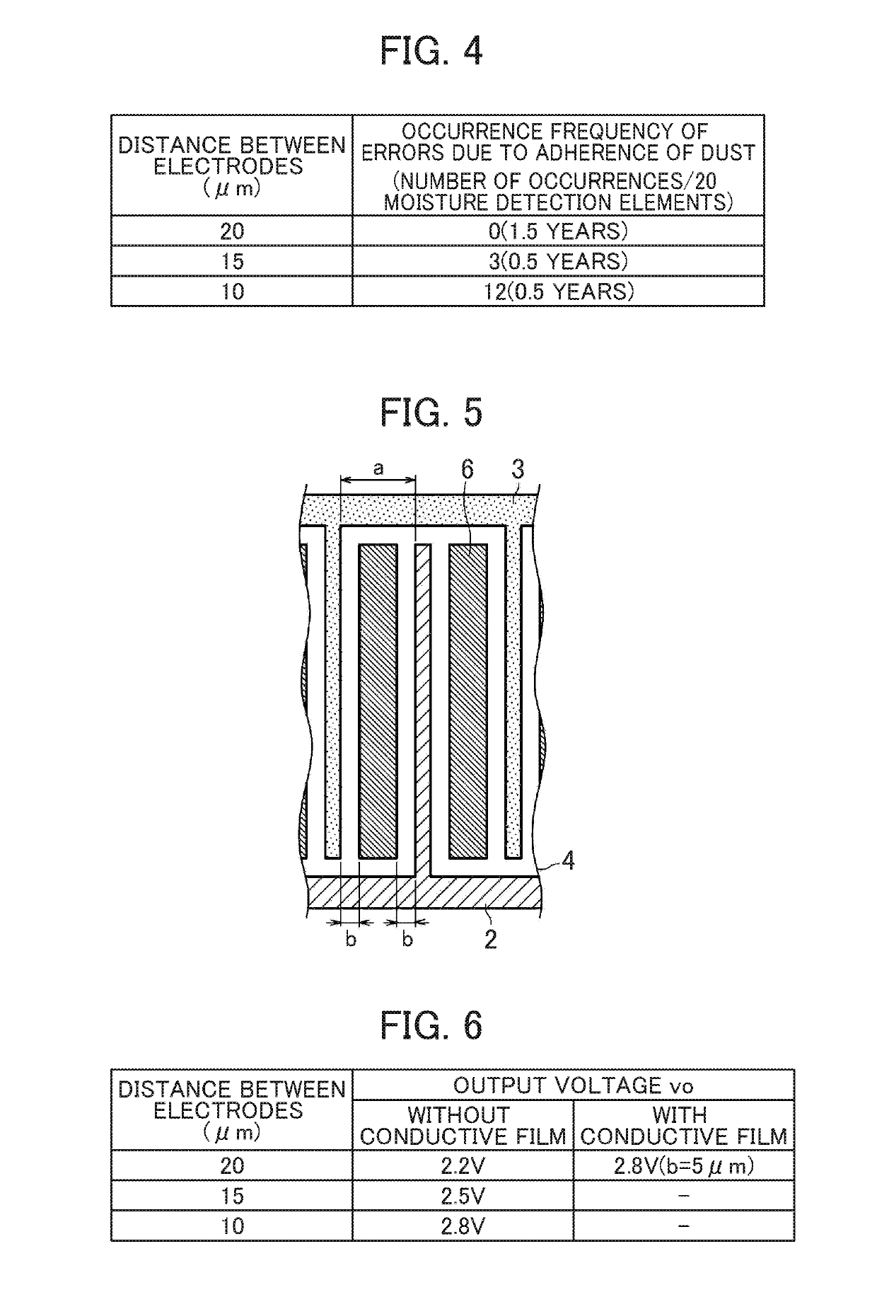 Moisture detection element, exhaled gas detection device, exhaled air inspection system, and dew condensation removal method