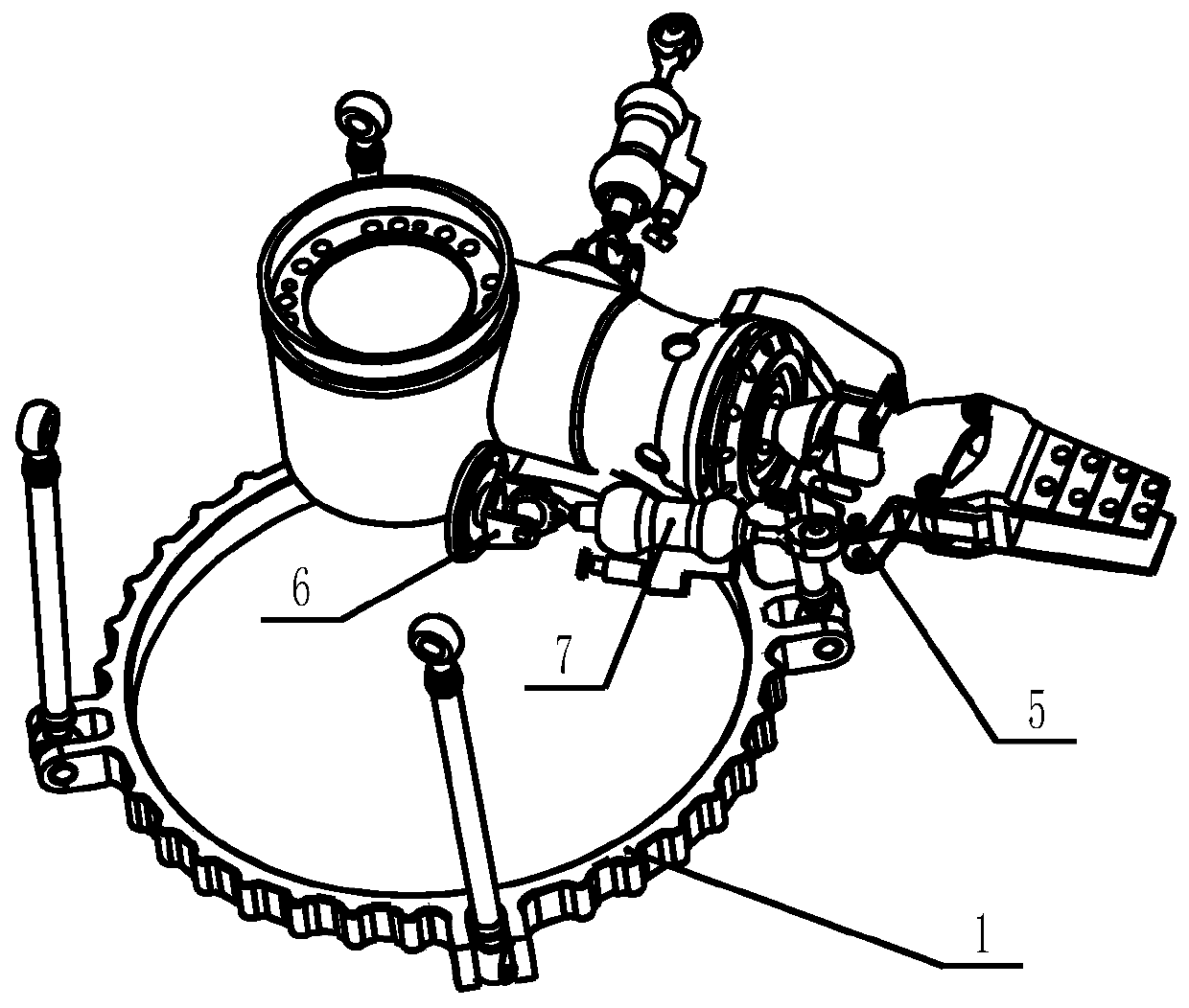 Cascading damping and rotation parallel structure