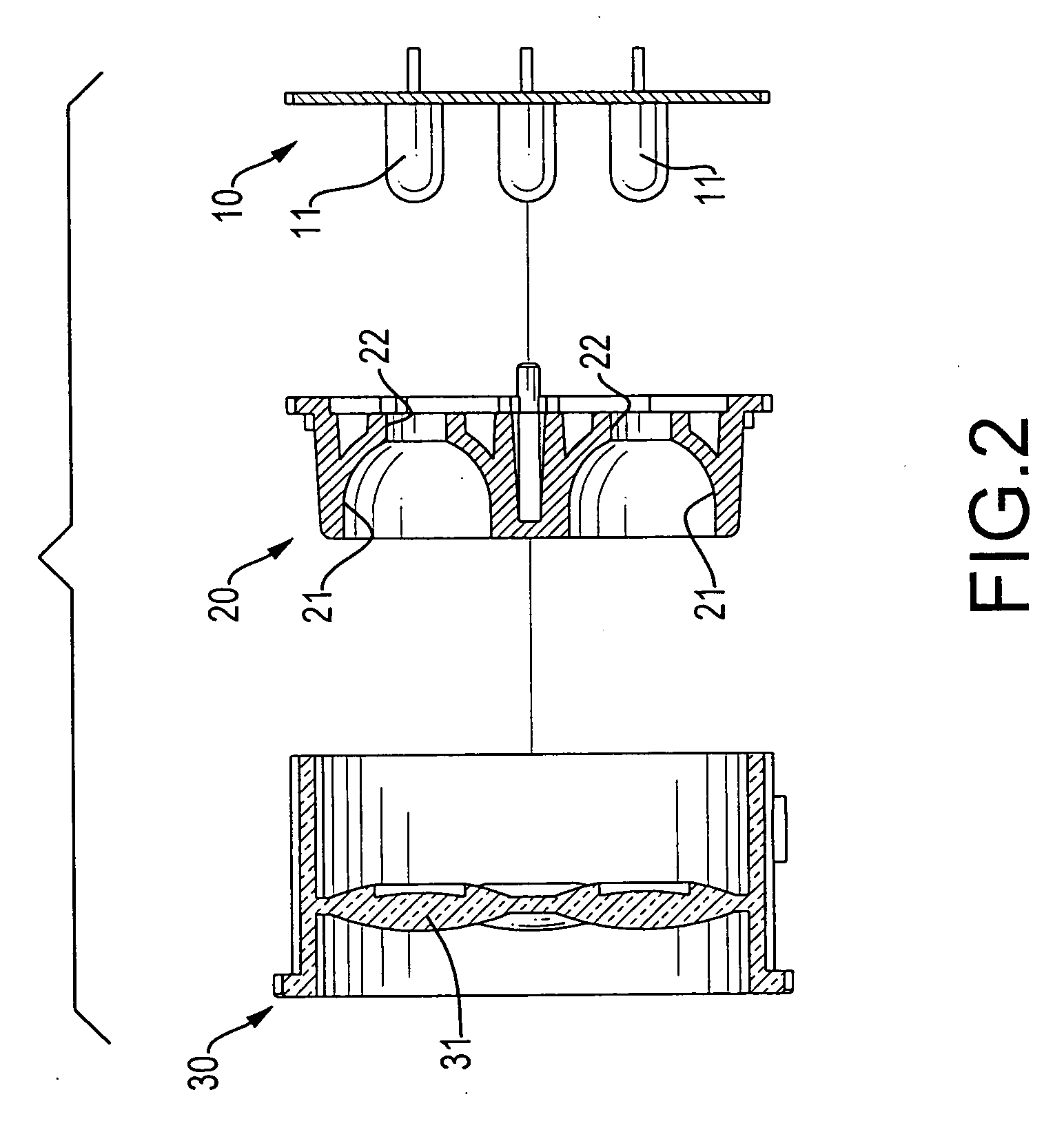 LED lighting device with light converging effect