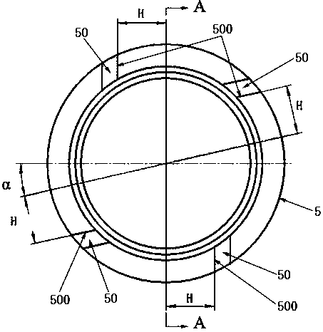 Online measuring device and measuring method for cage end flanges