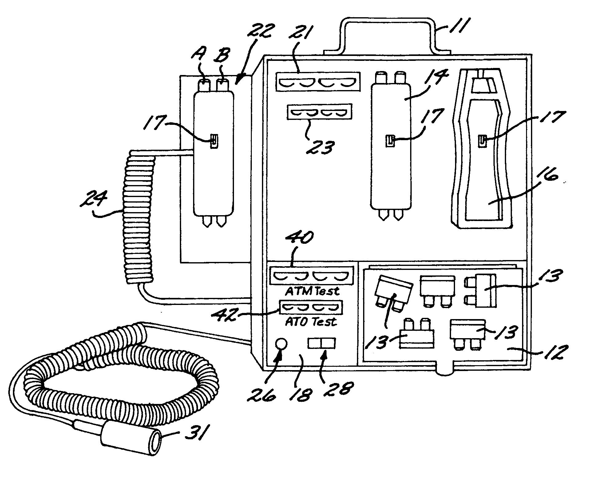 Caddy for fuse related items including fuse prong and receptacle cleaning tools