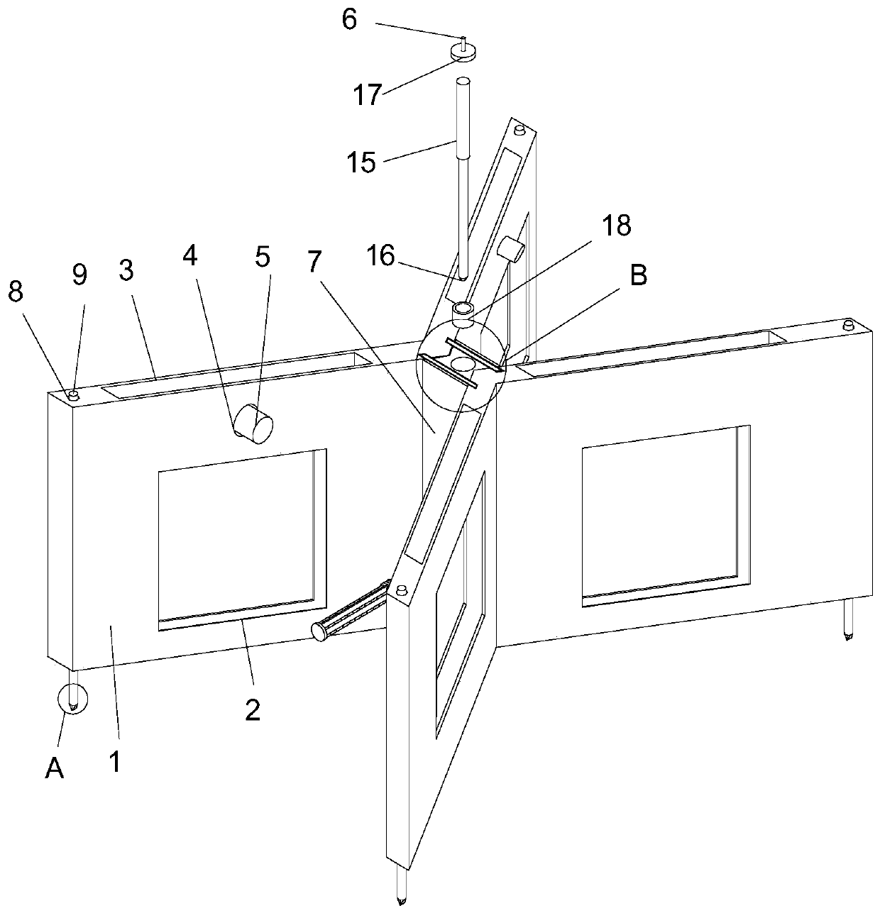 Rice field ditch self-control device