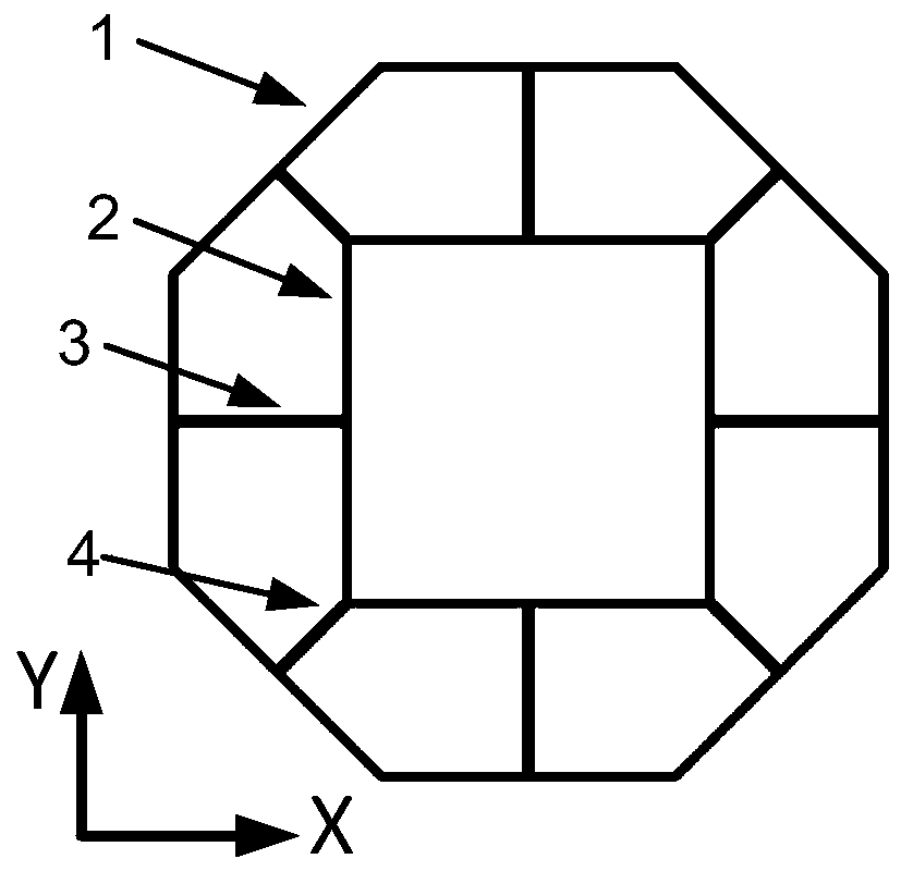 Multidirectional bearing honeycomb structure