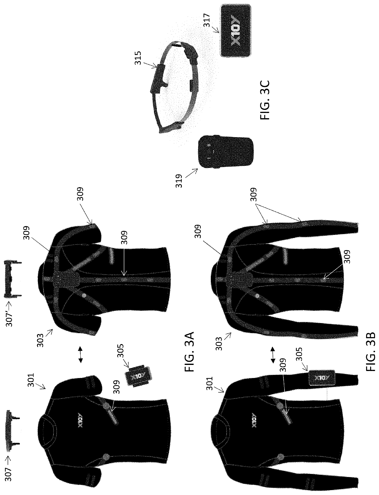 Biometric identification by garments having a plurality of sensors