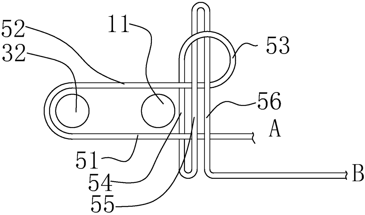 Self-release upper pulley for rope connection