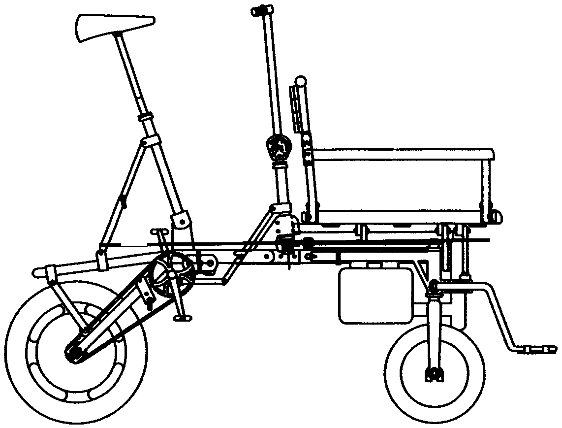 Multifunctional full-folding electric tricycle