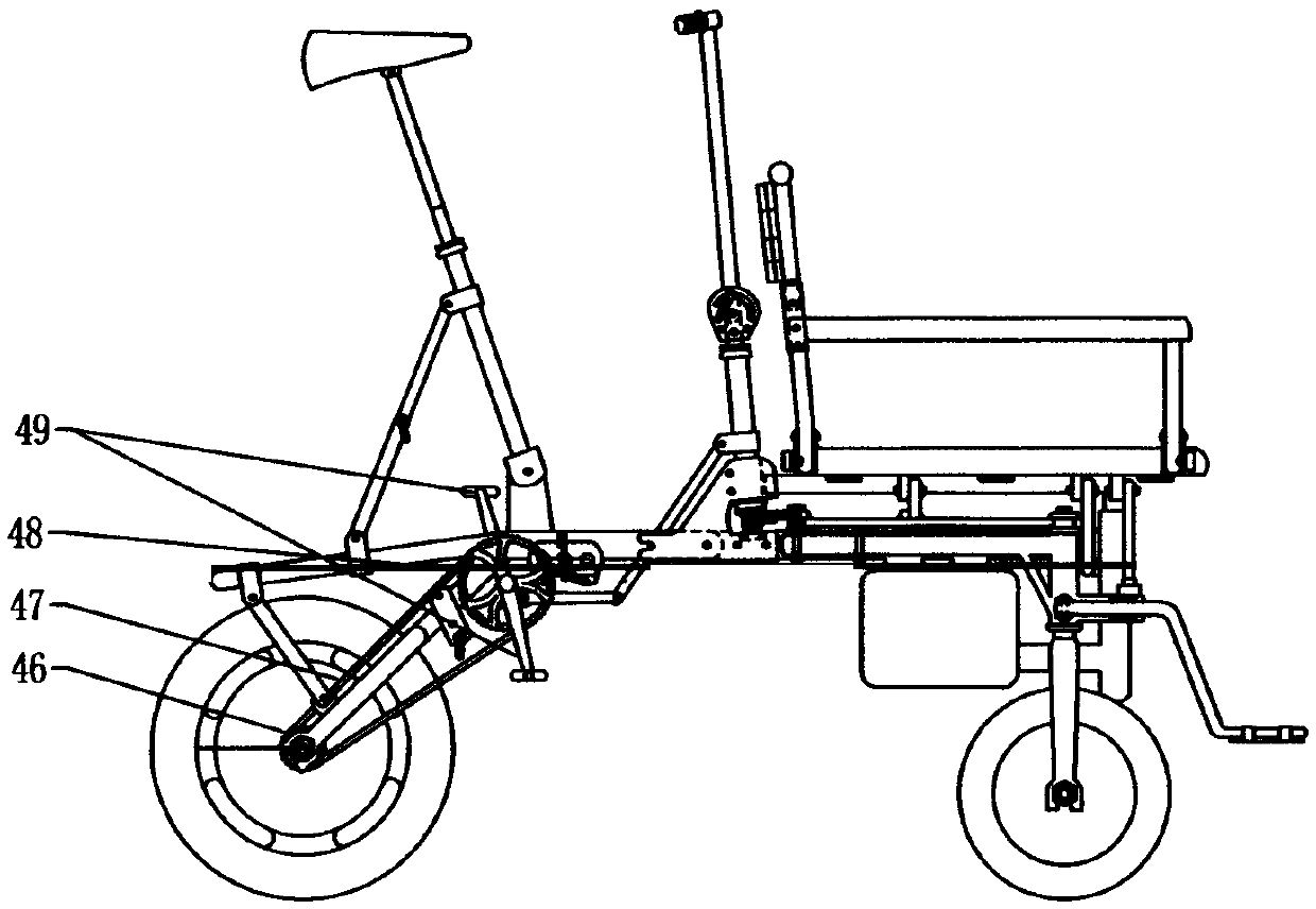 Multifunctional full-folding electric tricycle