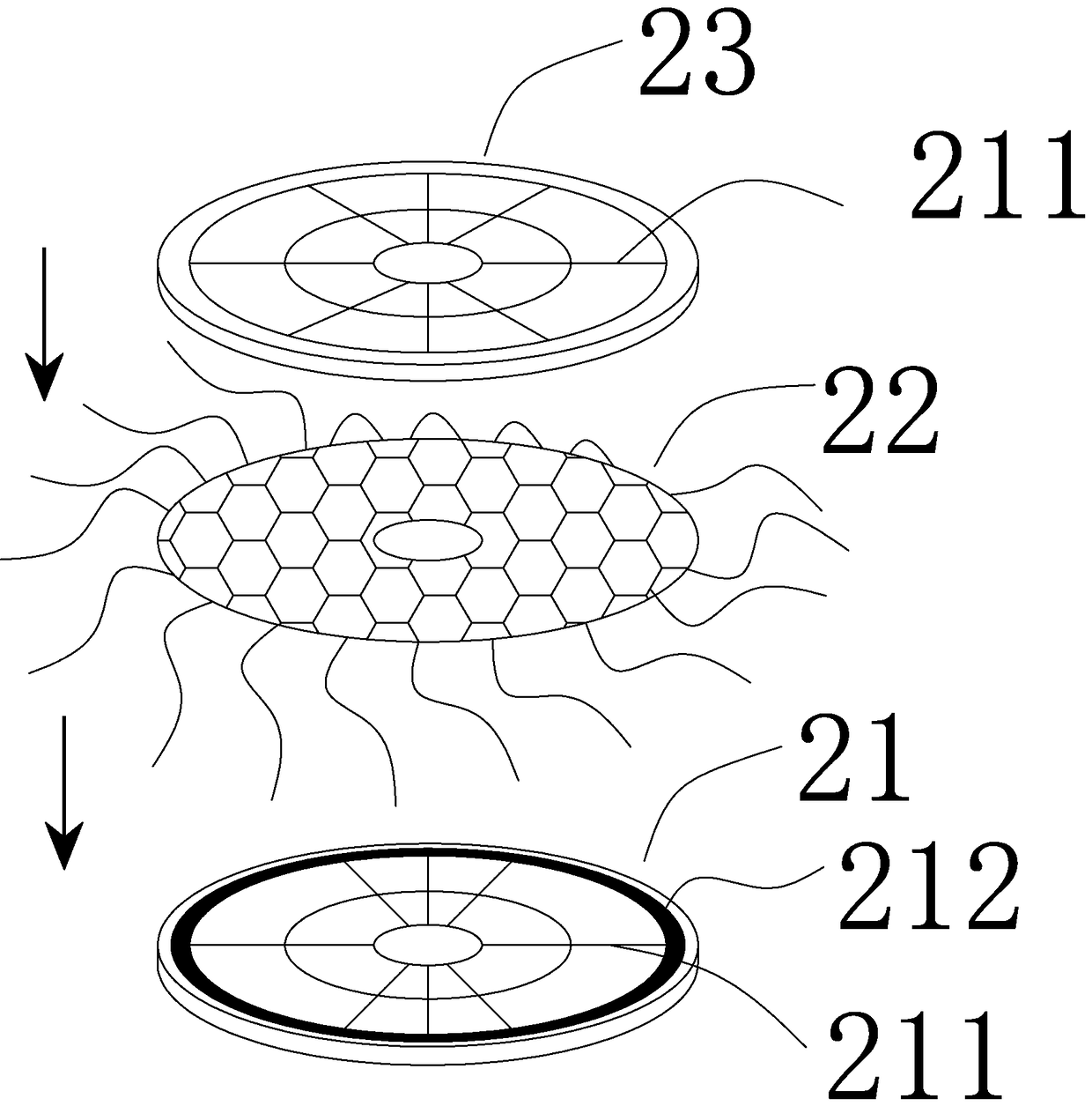 Environment-friendly polyester net membrane culture medium packing