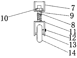 Movable textile frame damping device
