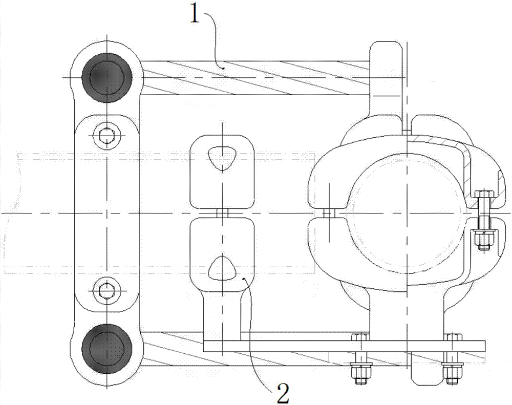 Tubular bus-bar corner support over-current fitting for flexible DC transmission engineering converter stations