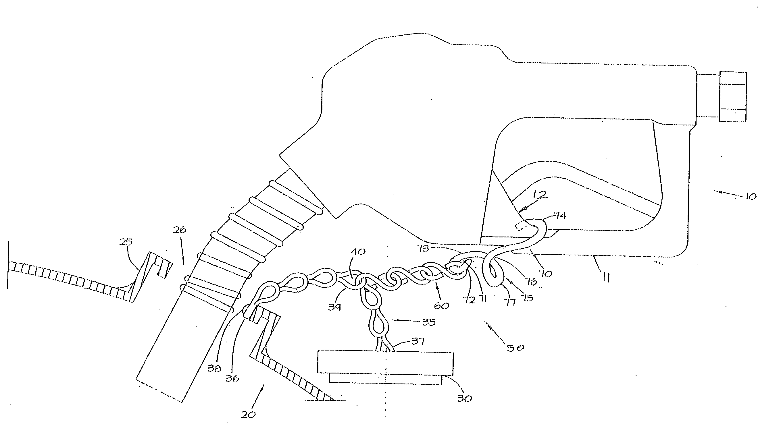 Device for securing a dispensing nozzle to a fill tank