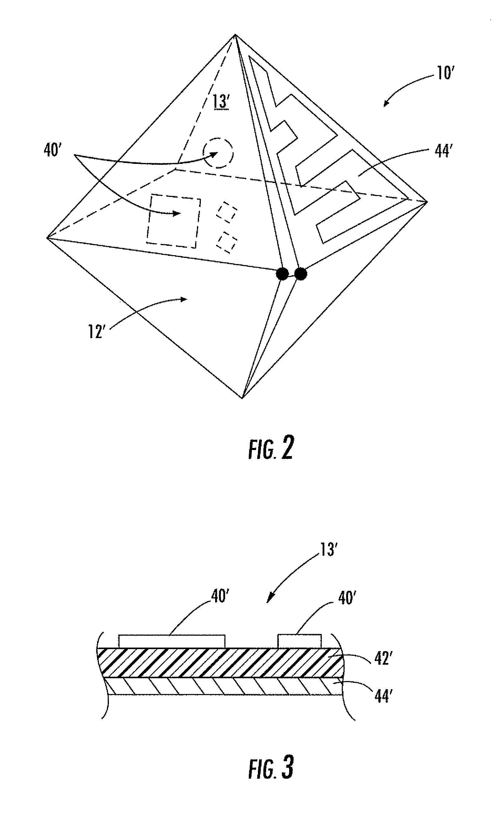 Polyhedral antenna and associated methods