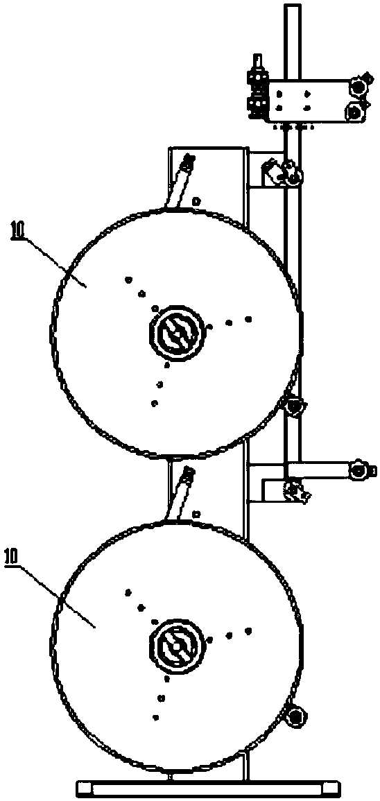 Windmill type belt pinching machine.