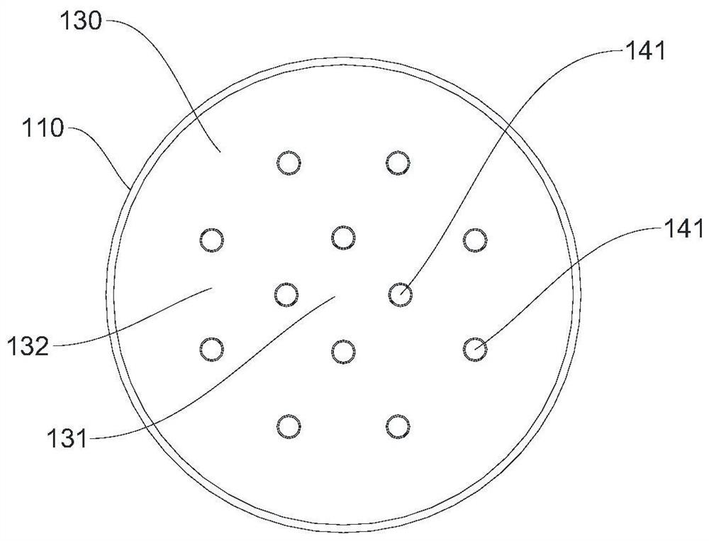 A gas-liquid mixing component and a catalyst bed structure for a reactor