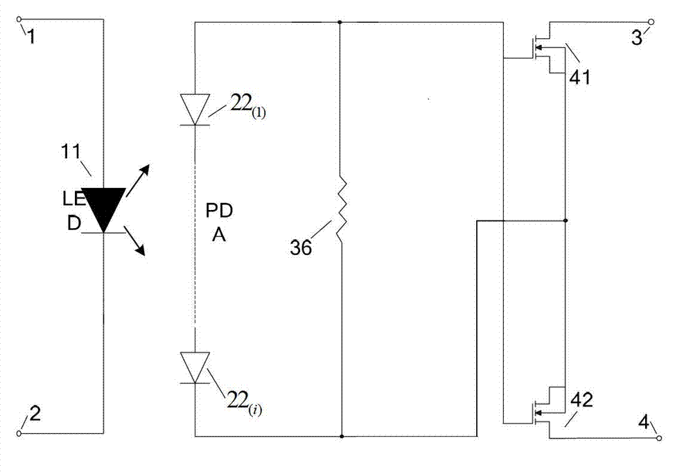 Photoelectric relay capable of discharging quickly