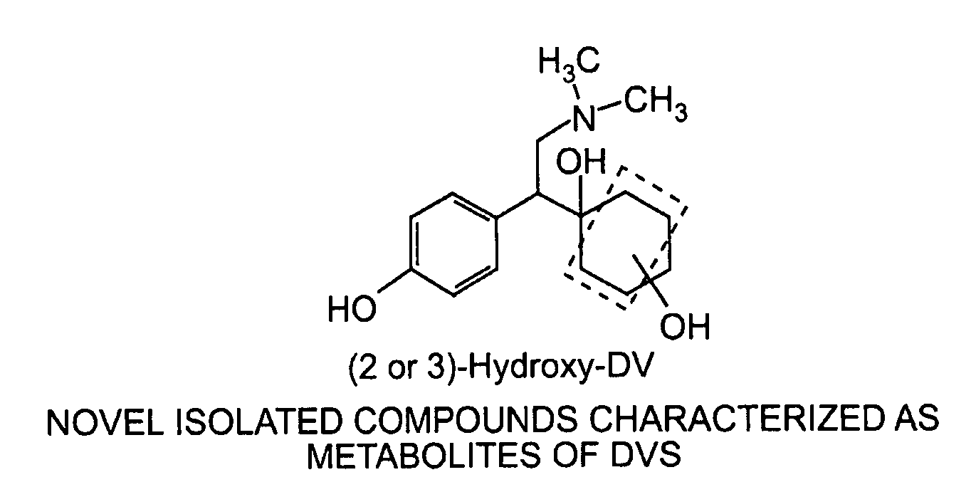 Isolated hydroxy and n-oxide metabolites and derivatives of O-desmethylvenlafaxine and methods of treatment