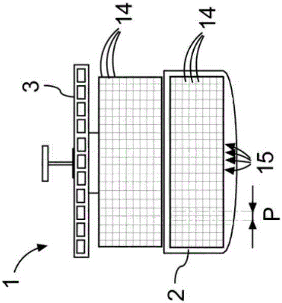Container vessel for cabinet freezer and having increased capacity