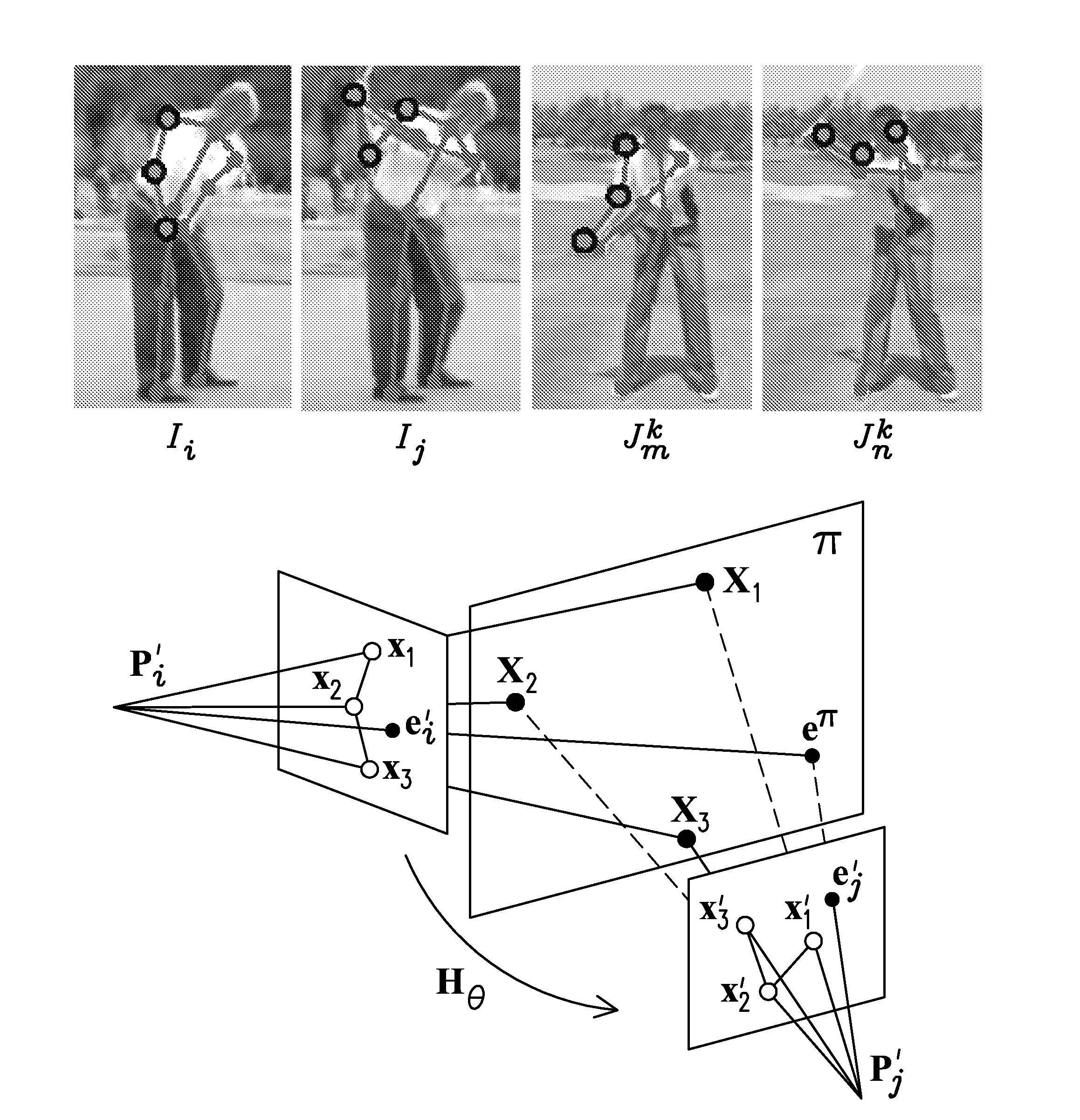 Methods for recognizing pose and action of articulated objects with collection of planes in motion