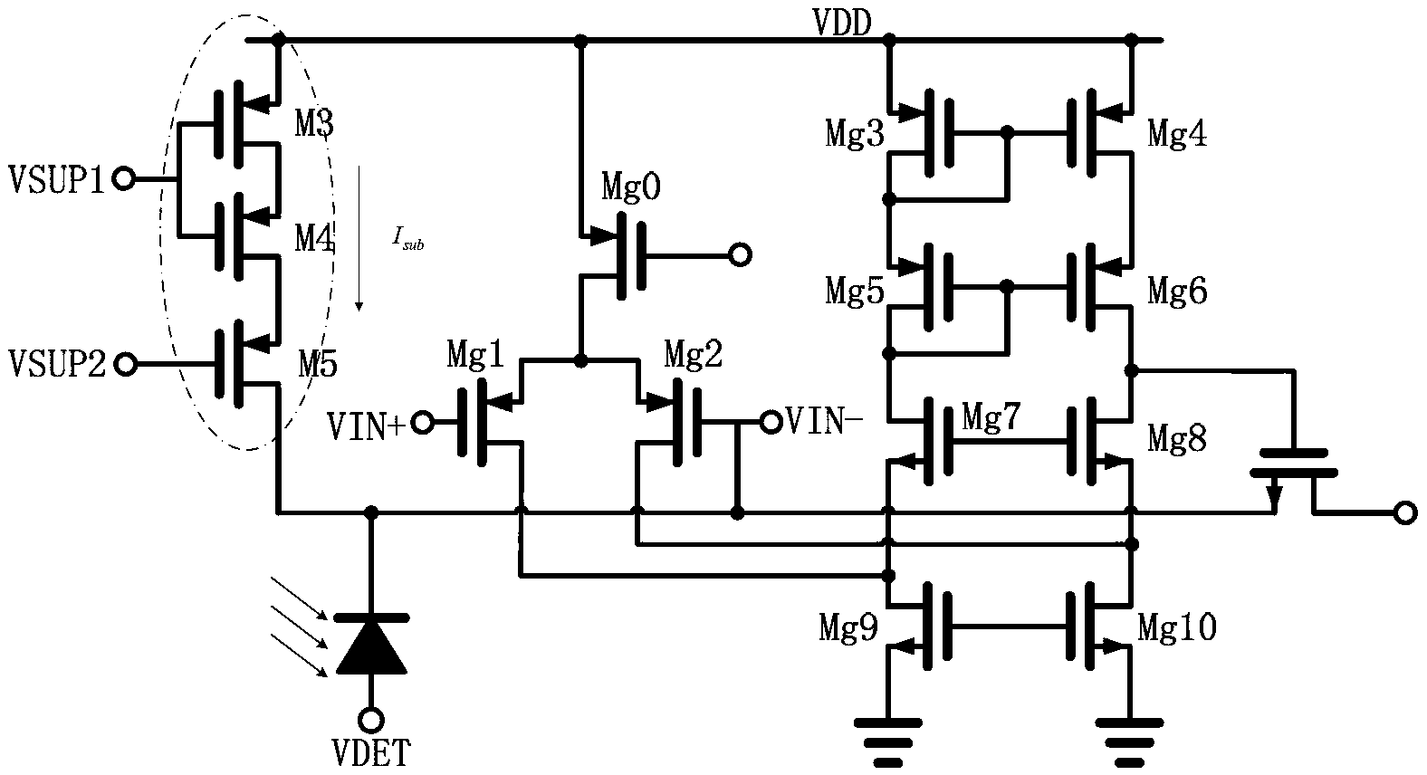 Readout integrated circuit with two-step background suppression function