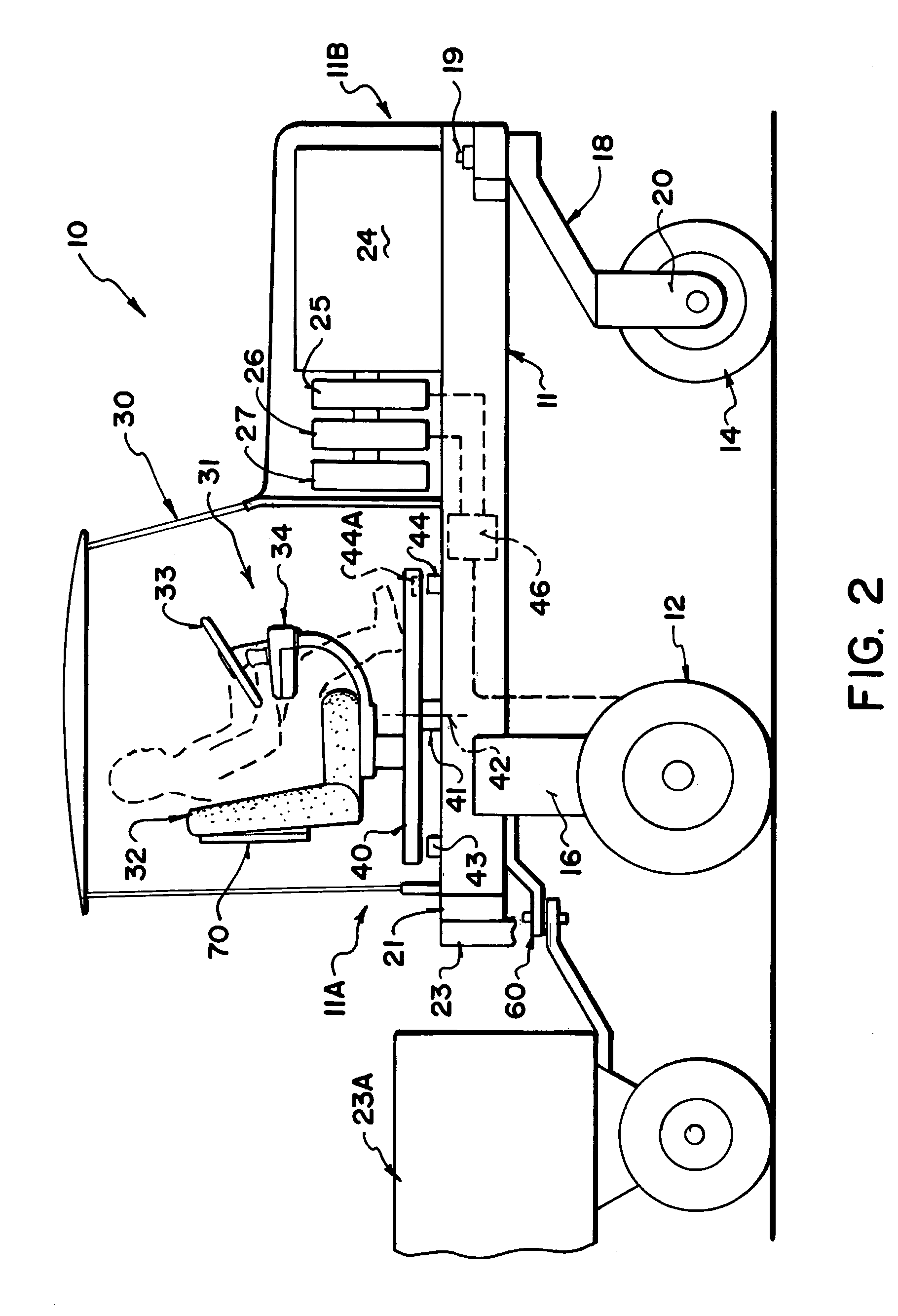 Tractor with hydraulic speed and steering control for steering at maximum speed