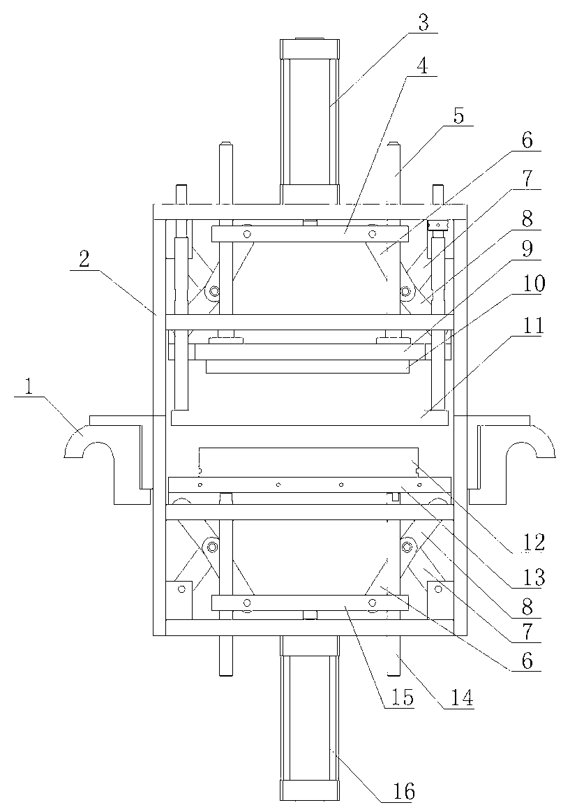 Mold with pressurizing connecting rod structure