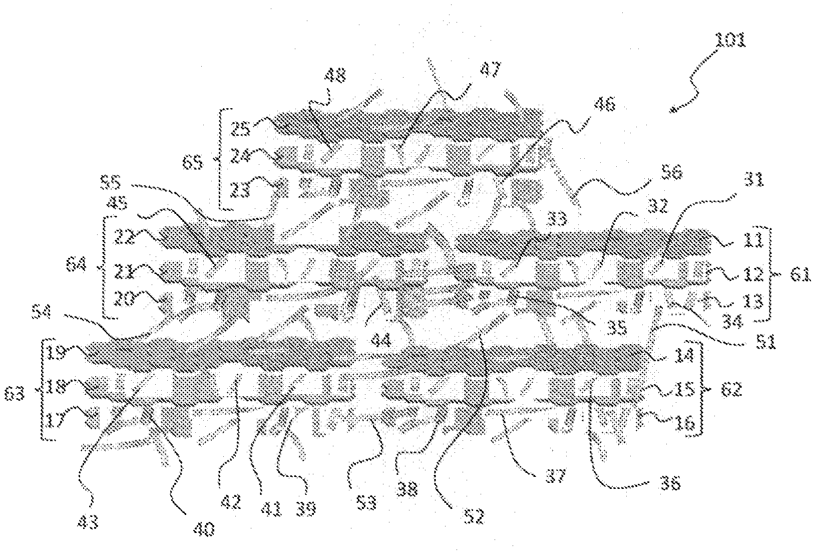 Graphene sheet film linked with carbon nanotubes, method for producing same and graphene sheet capacitor using same