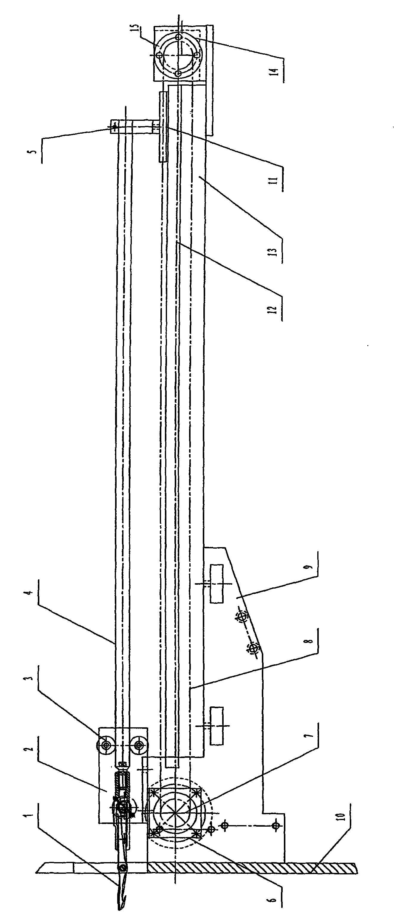 Weft inserting mechanism of sample loom