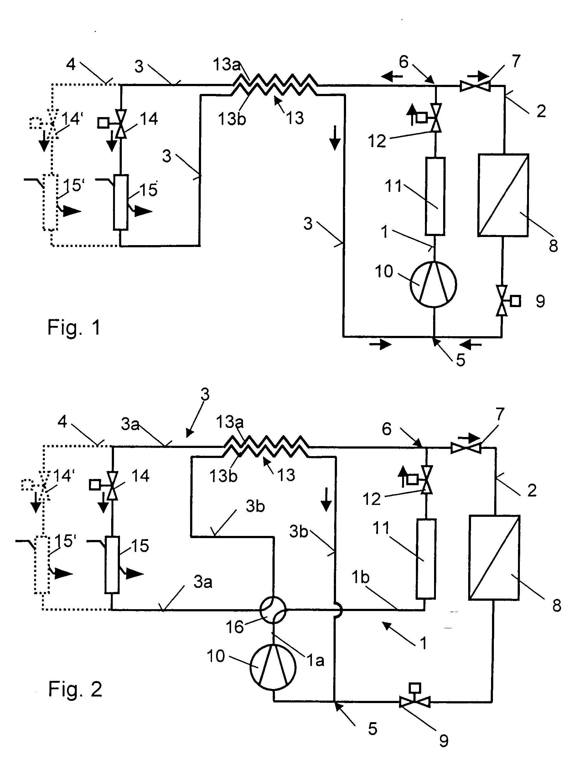 Vehicle with an air-conditioning system and a heat source