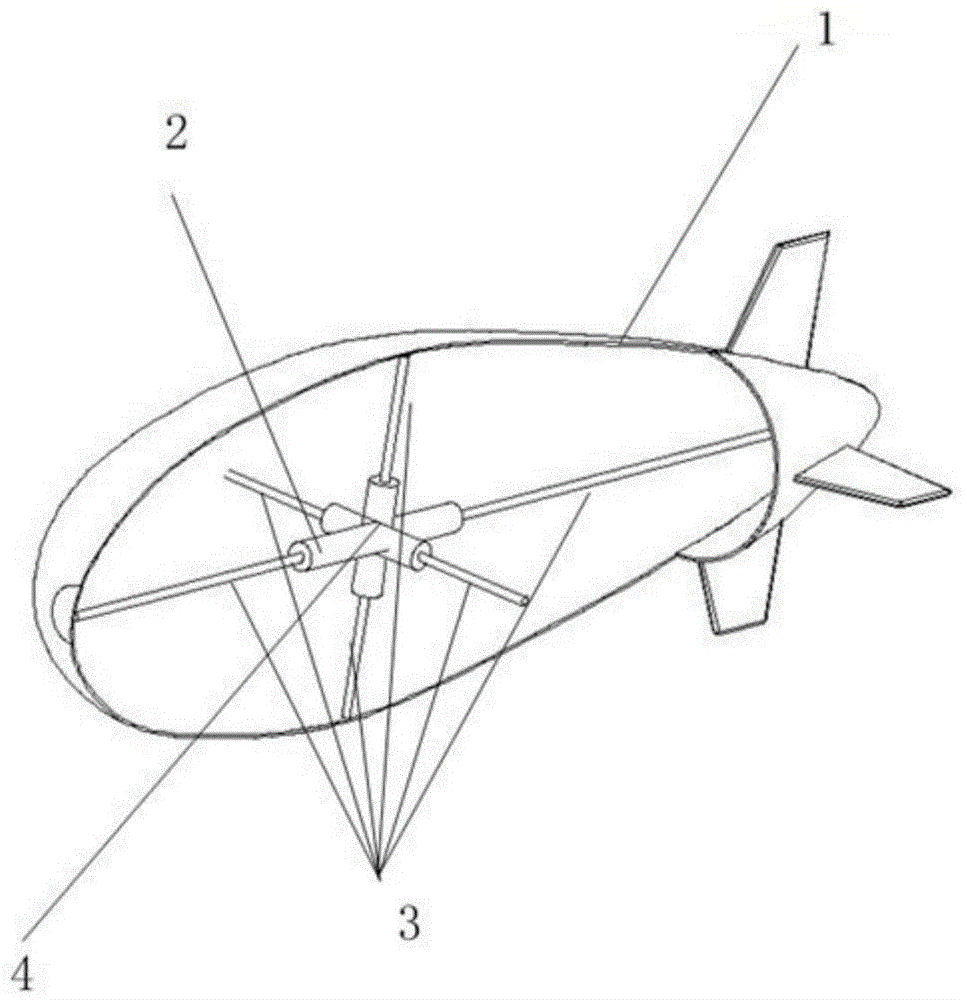Capsule self-forming anti-damage inflation auxiliary mechanism for non-rigid airship and inflation method thereof