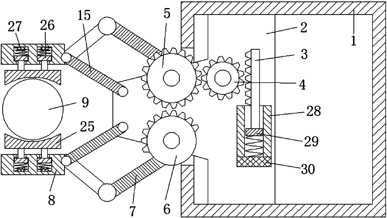 Road construction pile driving device