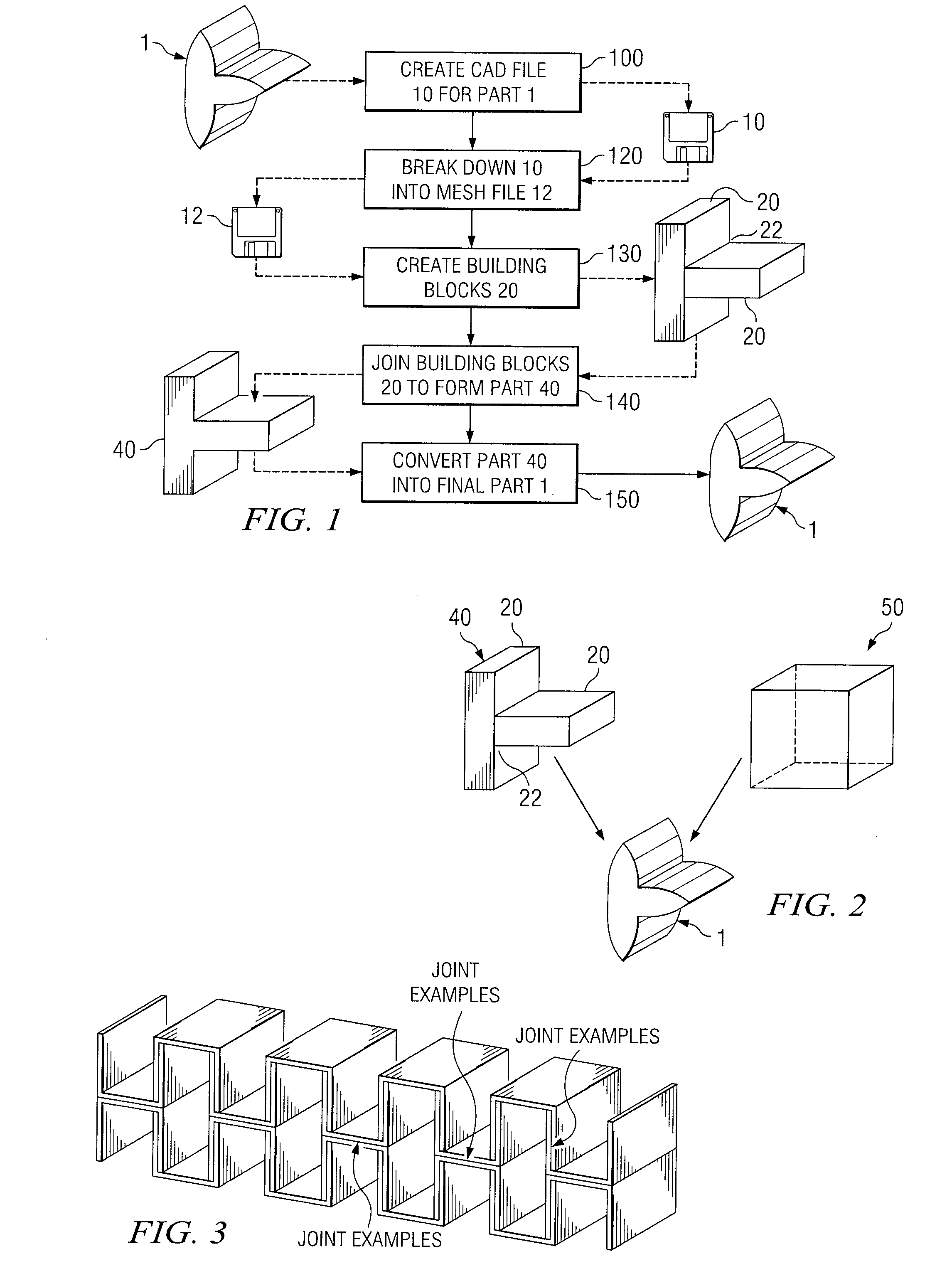 Method to construct and physically join building blocks into a near-net shaped part using an interfacial reaction-activation mechanism