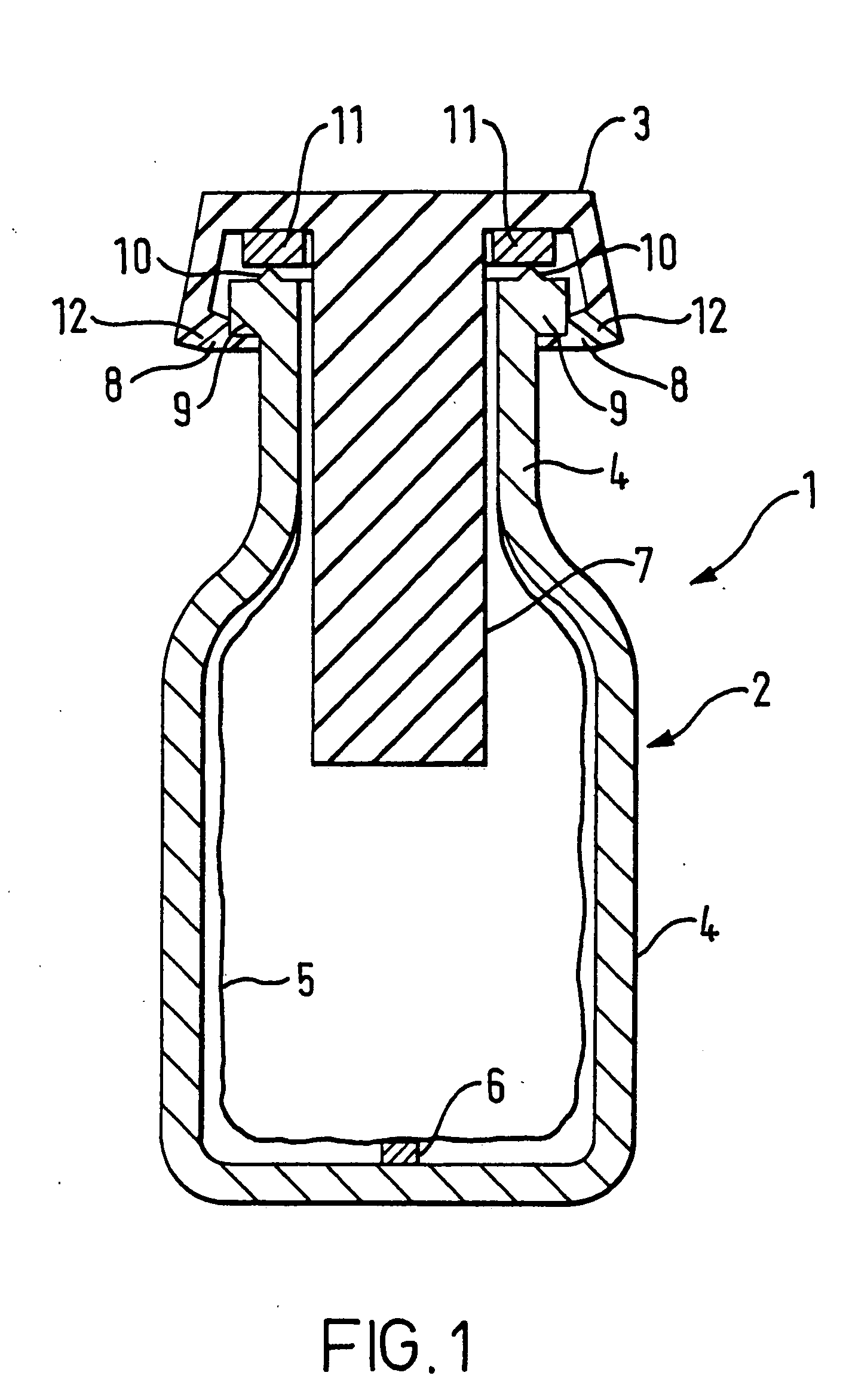 Closure-cap and container as a two-chamber cartridge for nebulisers for producing aerosols and active substance formulations, suitable for storage