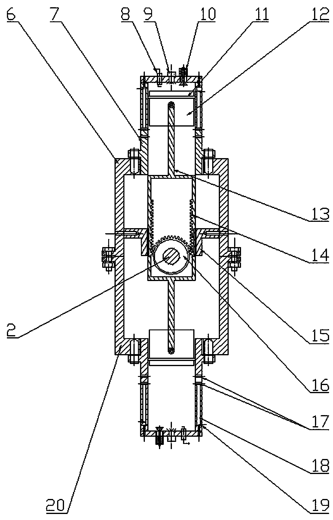 Piston type tangent drive straight shaft internal combustion engine and control method thereof
