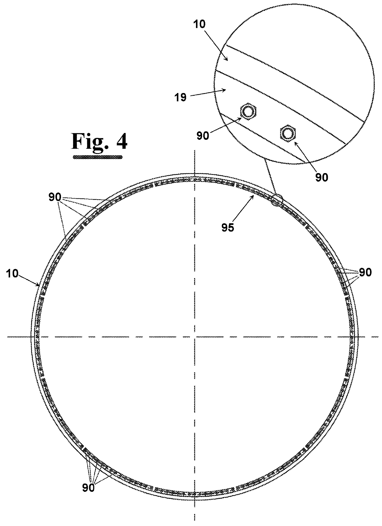 Method for assembling an improved yankee cylinder