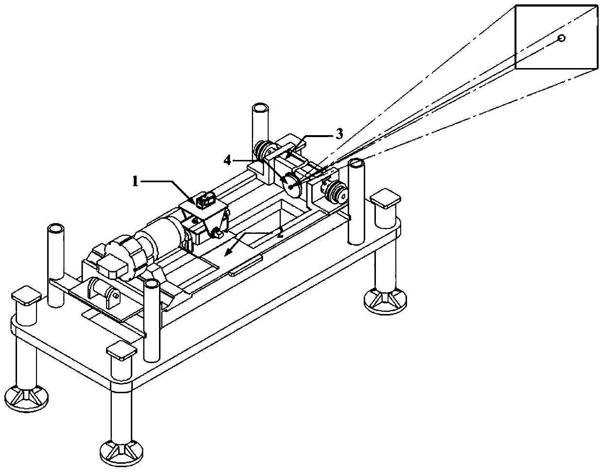 Trepanning orientation measurement device and method fixed on drilling machine