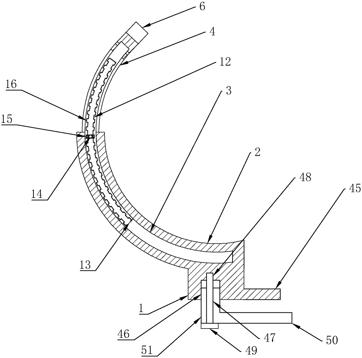 A puncture needle positioning bracket for CT machine