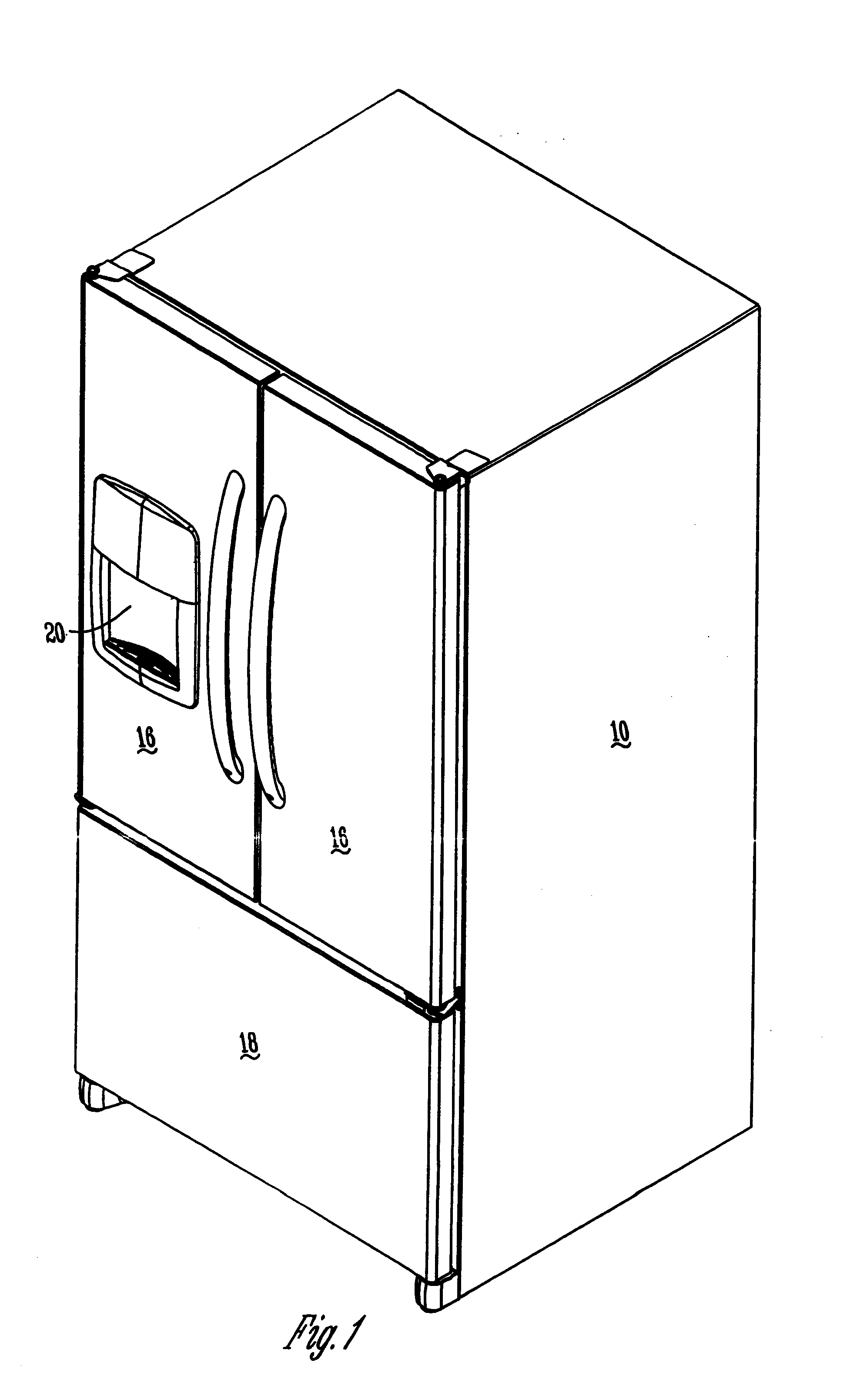 Insulated ice compartment for bottom mount refrigerator with controlled damper