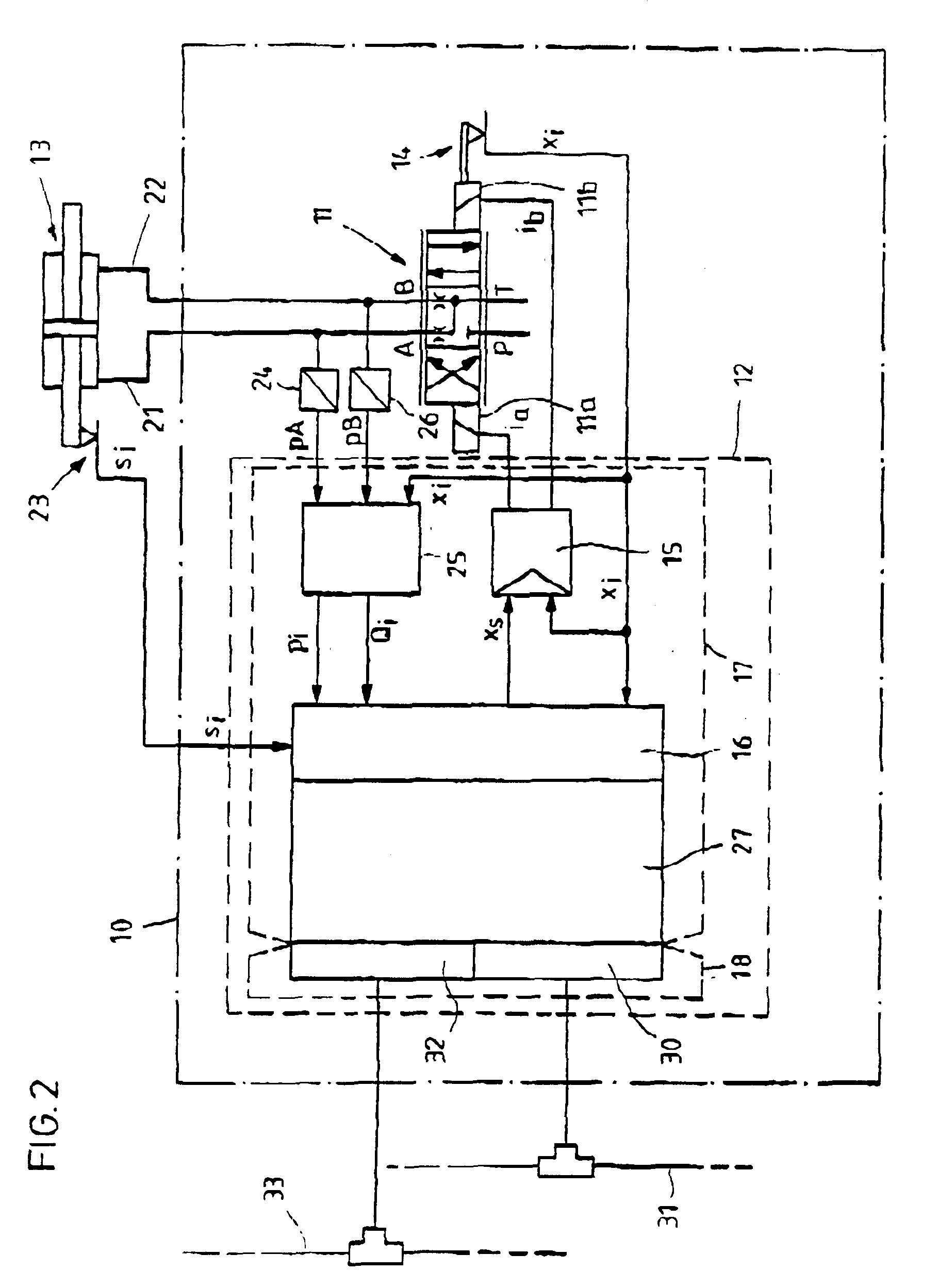 Device for controlling a hydraulic actuator