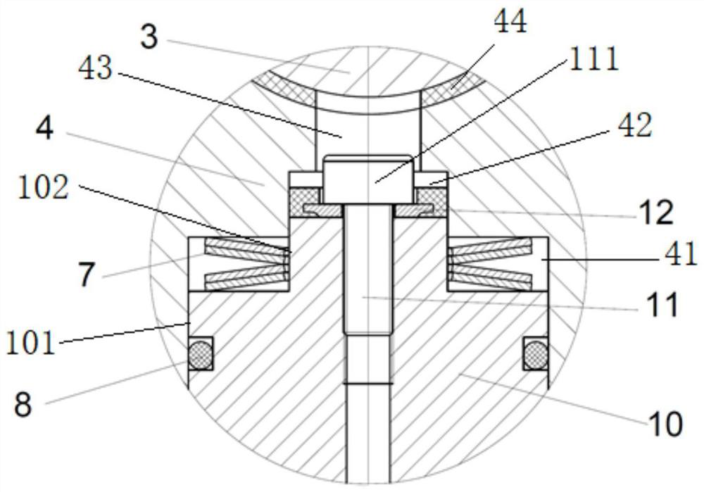 Gap eliminating device for gear and rack steering and damping and limiting method thereof