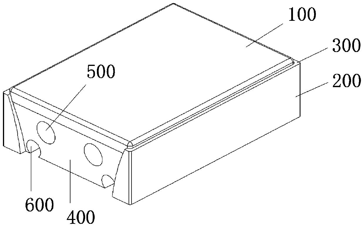 Composite water-permeable brick plate with prefabricated surface layer, and preparation method thereof