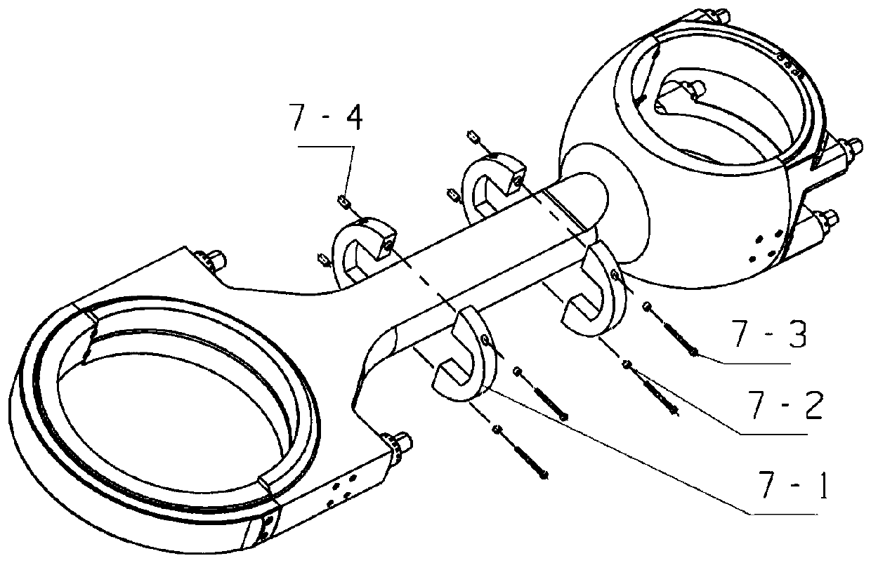 Self-gravity effect-based marine diesel engine connecting rod turning over device and method