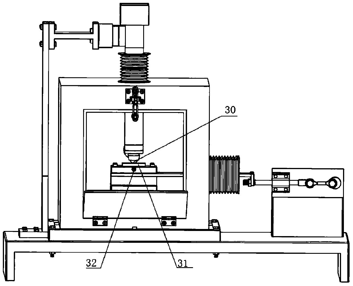 Horizontal movement device for reciprocating corrosion fretting abrasion testing machine