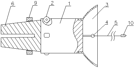 Cable traction device for threading pipe and method for laying cable through pipe