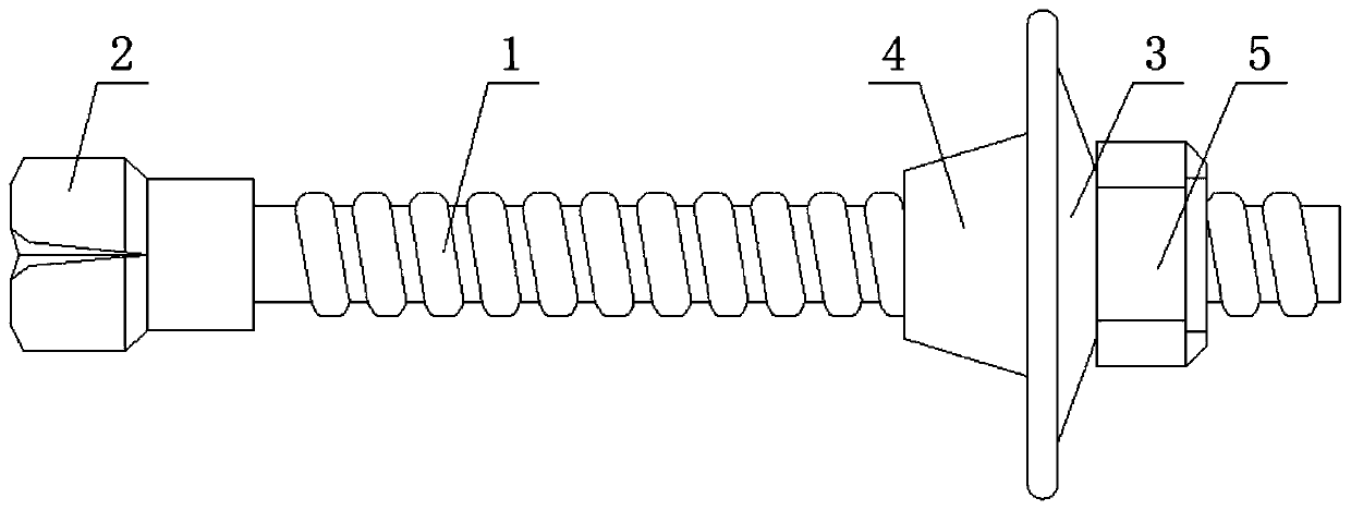 An integrated structure of anchor rod tray and slurry stopper