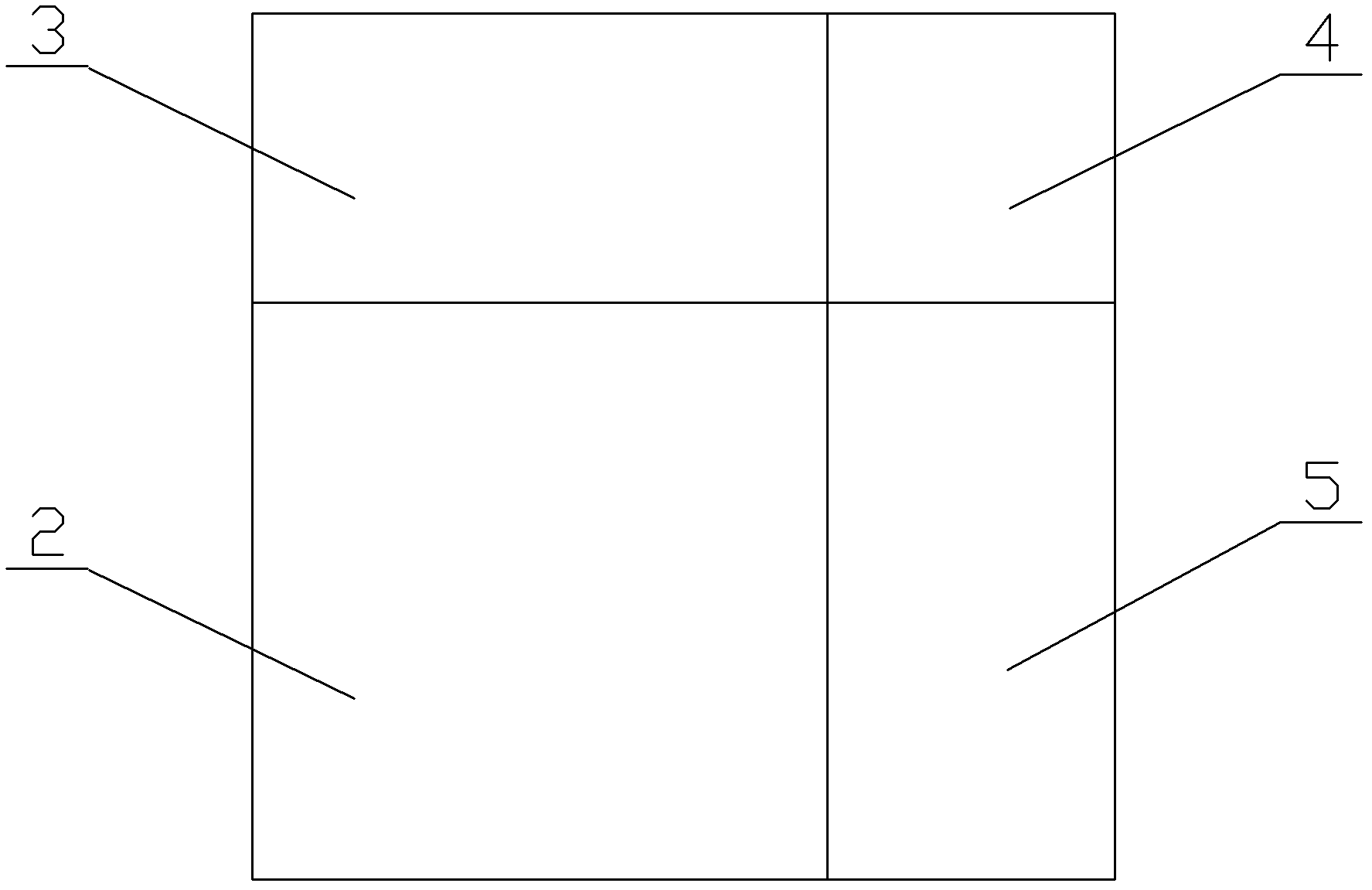 Short right-angled side, long right-angled side and hypotenuse jigsaw board