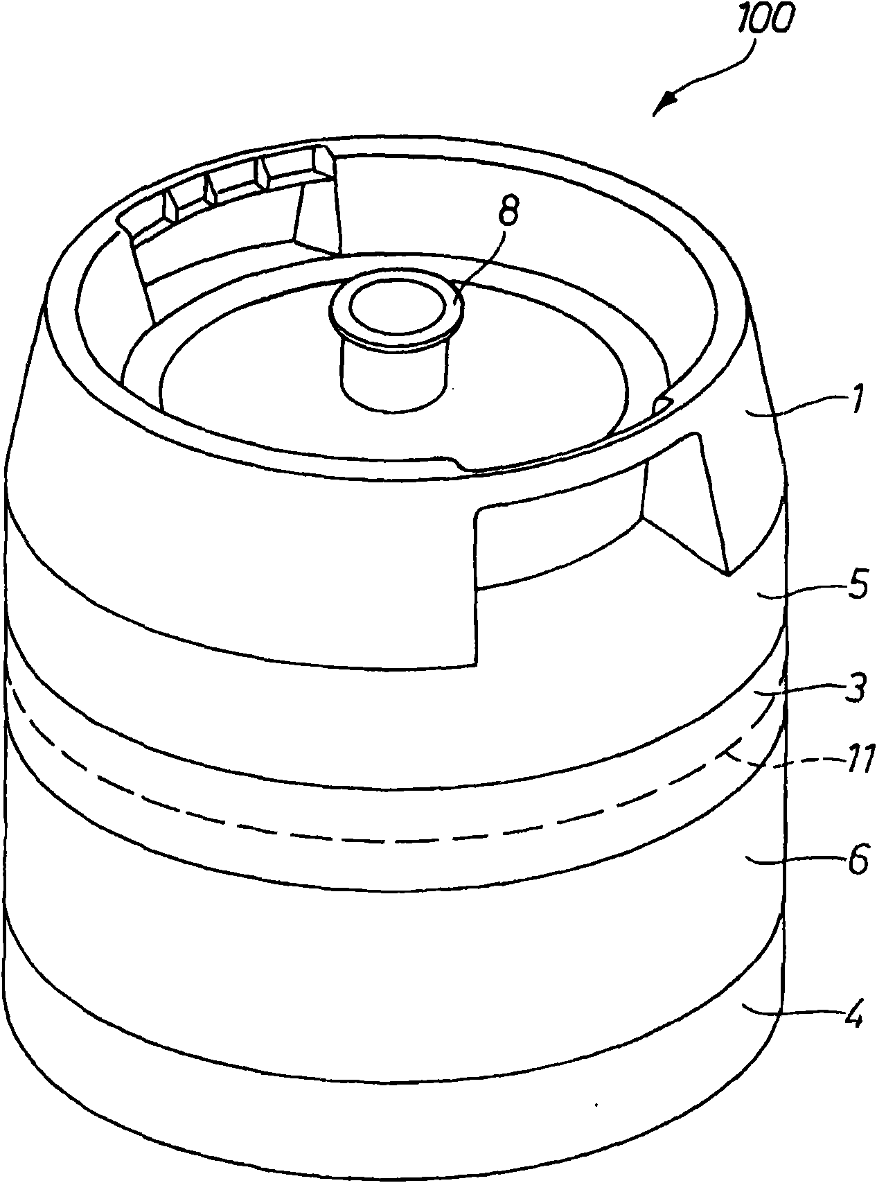 Beverage pouring device in the form of a disposable barrel