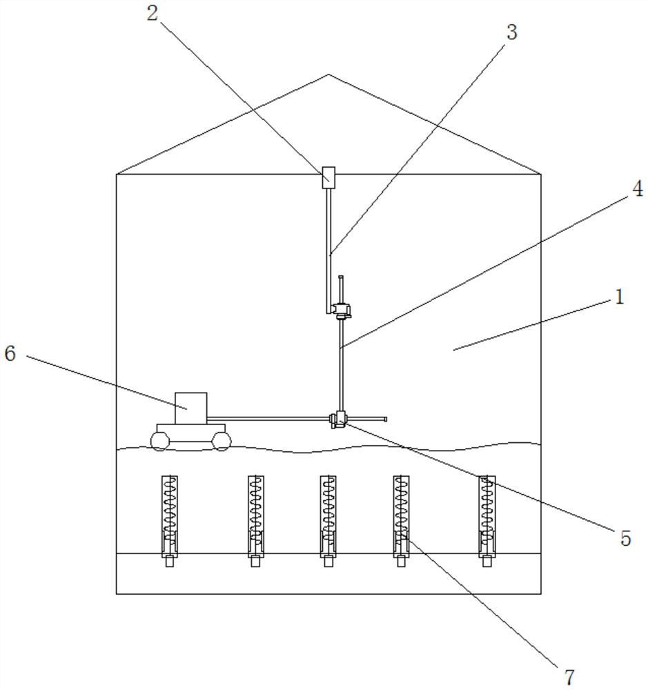 Dome granary facilitating deep sampling of inspection robot