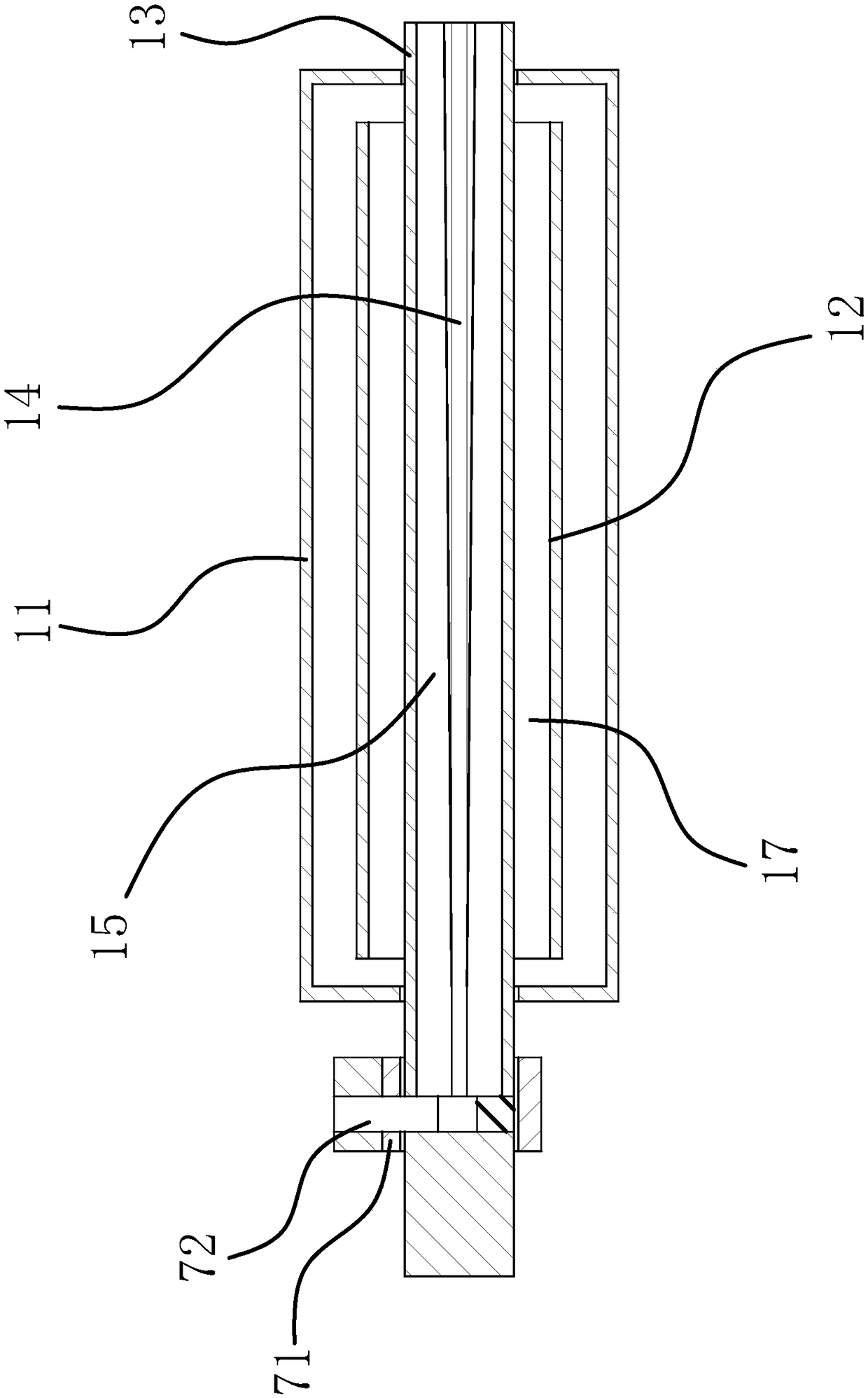 A driving structure on the preparation equipment of conductive thin film