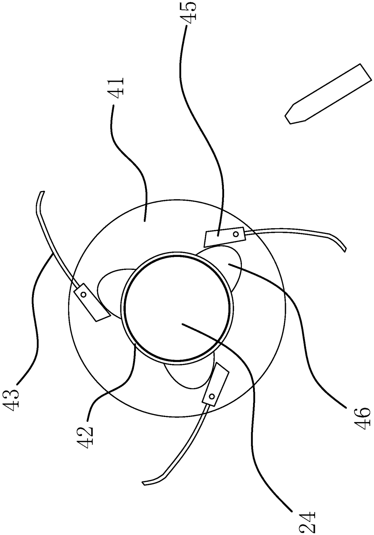 A driving structure on the preparation equipment of conductive thin film